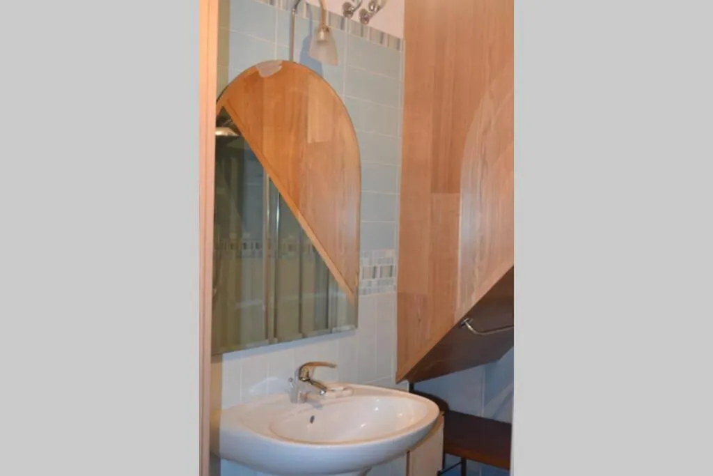 Bagno secondario con lavabo a Chalet nel Bosco