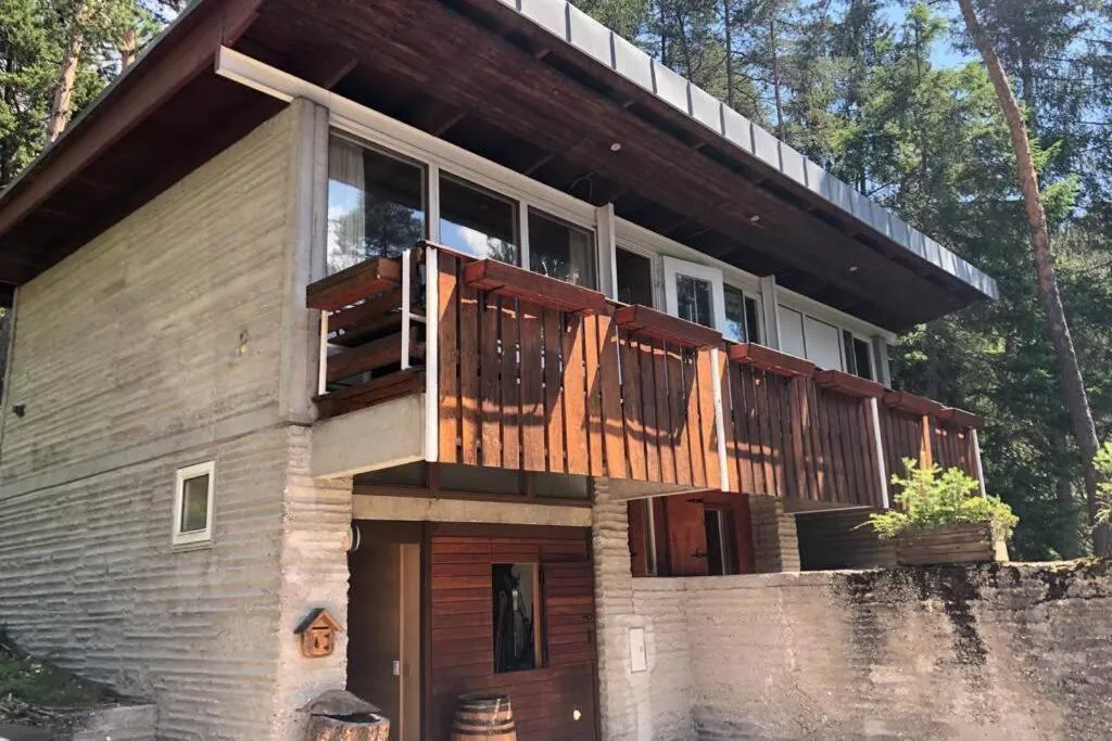 Esterno laterale di Chalet nel Bosco nel verde a Borca di Cadore